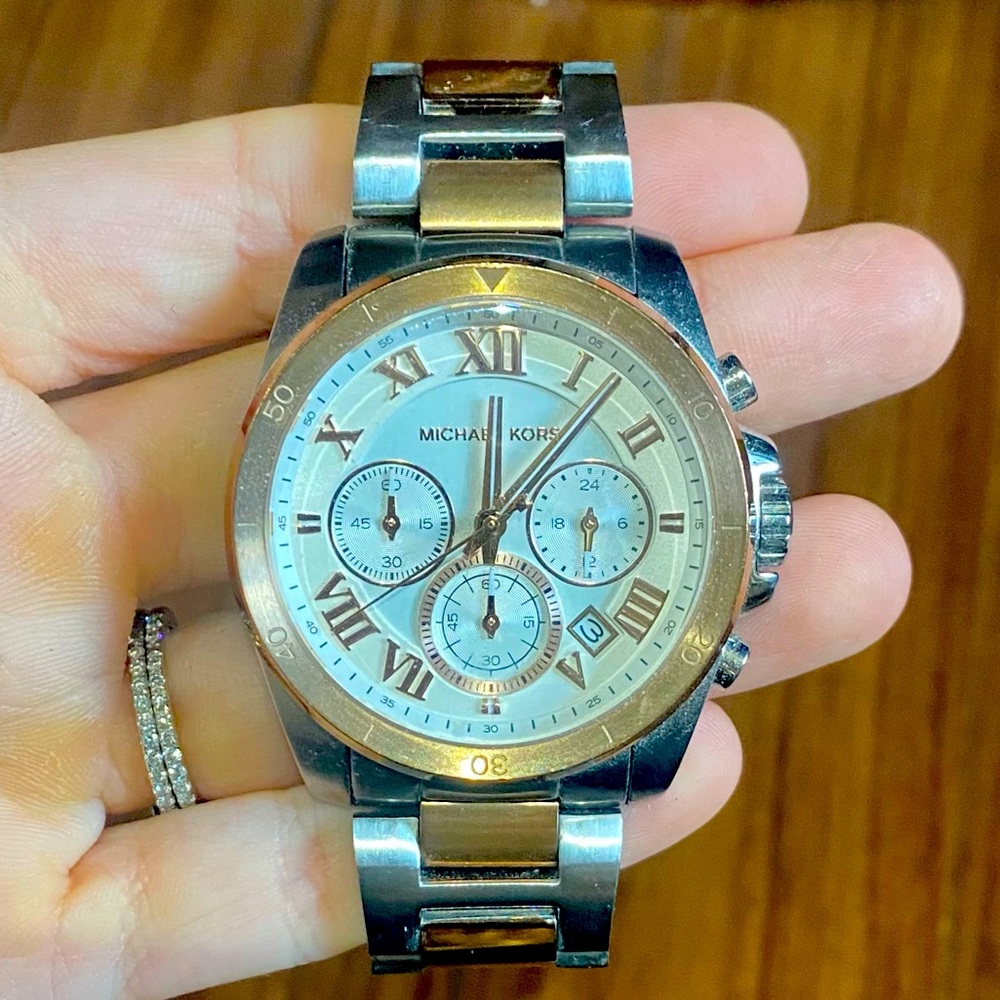 RARE ROSEGOLD/Silver two-toned Michael Kors watch